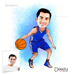 Basketball Player Caricature Art