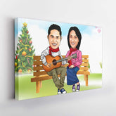 Chilling Couple Caricature Art