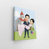 Christian Wedding Caricature Art