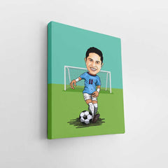 Football Player Caricature Art