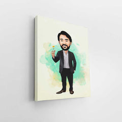 Gentleman Tossing a Coin Caricature