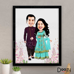Happy Couple Caricature Art