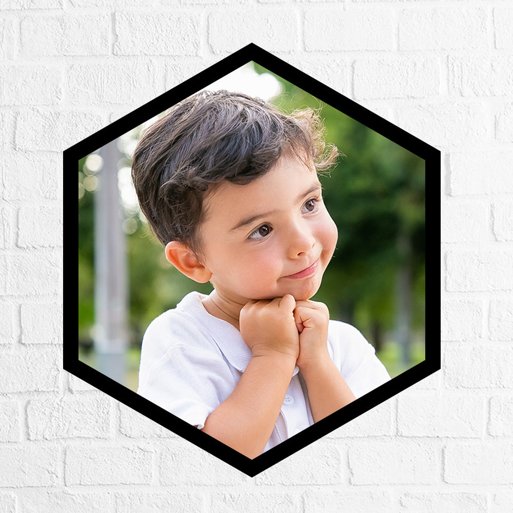 Personalized Hexagon Single Vertical Frame