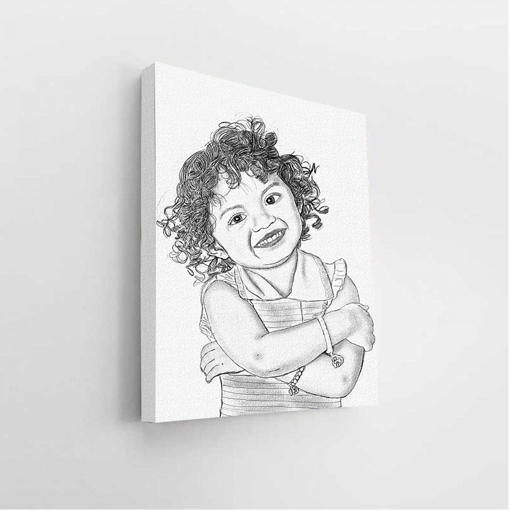 Pencil Art Gallery Wrap with Canvas