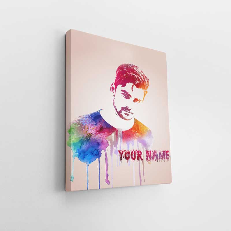 Personalized Painting Effect Abstract Gallery Wrap with Canvas