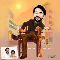 Rajinikanth Petta Movie Caricature Art