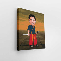 Samurai Caricature Art