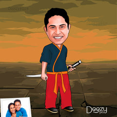 Samurai Caricature Art