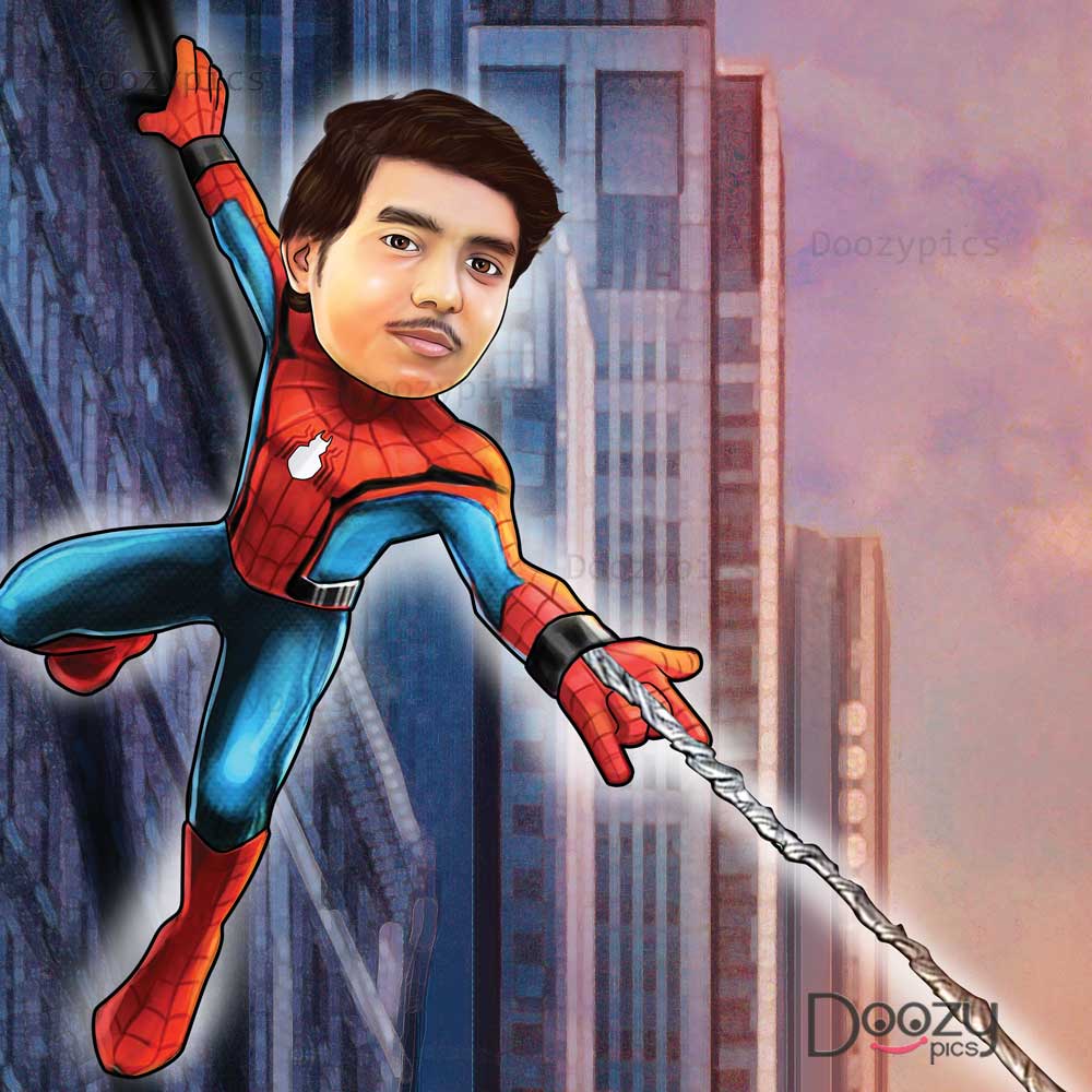 Spider Man Caricature Art