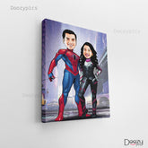 Spiderman Couple Caricature Art