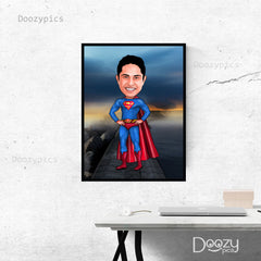 Superman Caricature Art