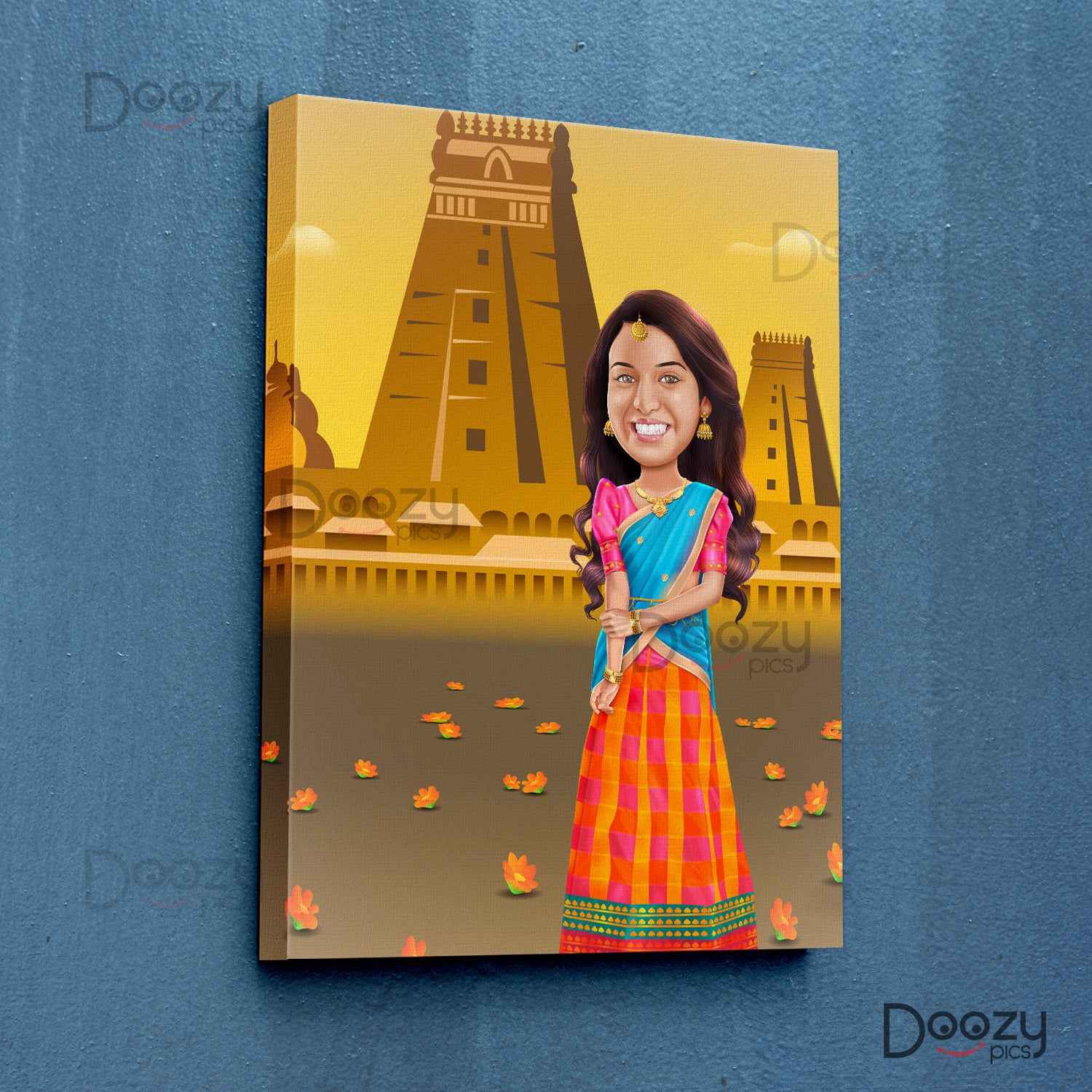 Traditional Girl Caricature