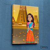 Traditional Girl Caricature