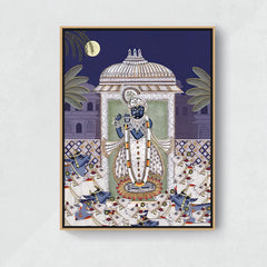 Shrinathji-Pichwai Art- Canvas Float Frame-18"X24"