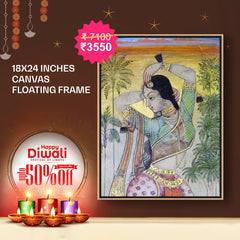 Radha-Rani- Canvas Float Frame-18"X24"