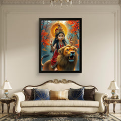 Personalized Imaginary Art : Baby Girl as Durga Devi