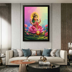 Personalized Imaginary Art : Baby Girl As Laxmi Divine Look