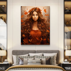 Personalized Imaginary Art : Girl as Autumn Queen Fantasy Art