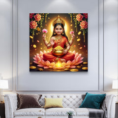 Personalized Imaginary Art : Baby Girl as Mahalakshmi Look