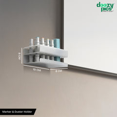 Acrylic Duster and Marker Holder(White)