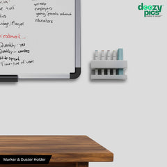 Acrylic Duster and Marker Holder(White)