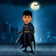 Avengers Batman as a Kid Caricature Art