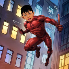 Avengers Daredevil as a Kid Caricature Art