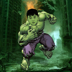 Avengers Hulk as a Kid Caricature Art