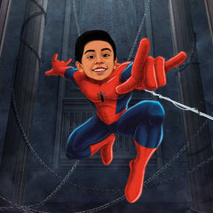 Avengers Spiderman as a Kid Caricature Art