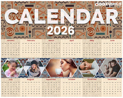 Personalized Photo Calendar Wall Poster
