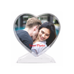 Personalized Love Shape Crystal Photo Frame