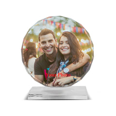 Personalized Round Crystal Photo Frame