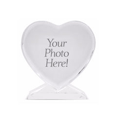 Personalized Love Shape Crystal Photo Frame