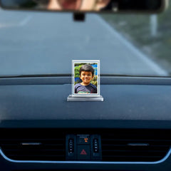 Acrylic Personalized Portrait Shape Car Dashboard Photo Stand (Front & Back)