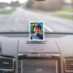 Acrylic Personalized Portrait Shape Car Dashboard Photo Stand (Front & Back)