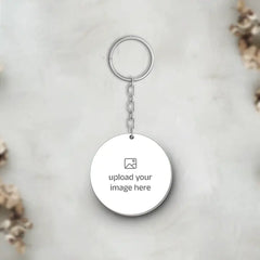 Acrylic Personalized Photo Circle Shape Keychain (Front & Back)