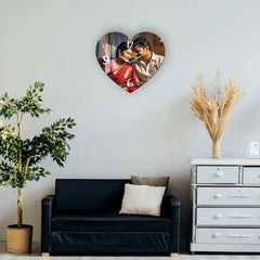 Personalized Acrylic Wall Clock with Heart Shape