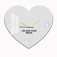 Personalized Acrylic Wall Clock with Heart Shape