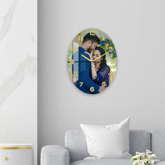 Personalized Acrylic Wall Clock with Oval Shape