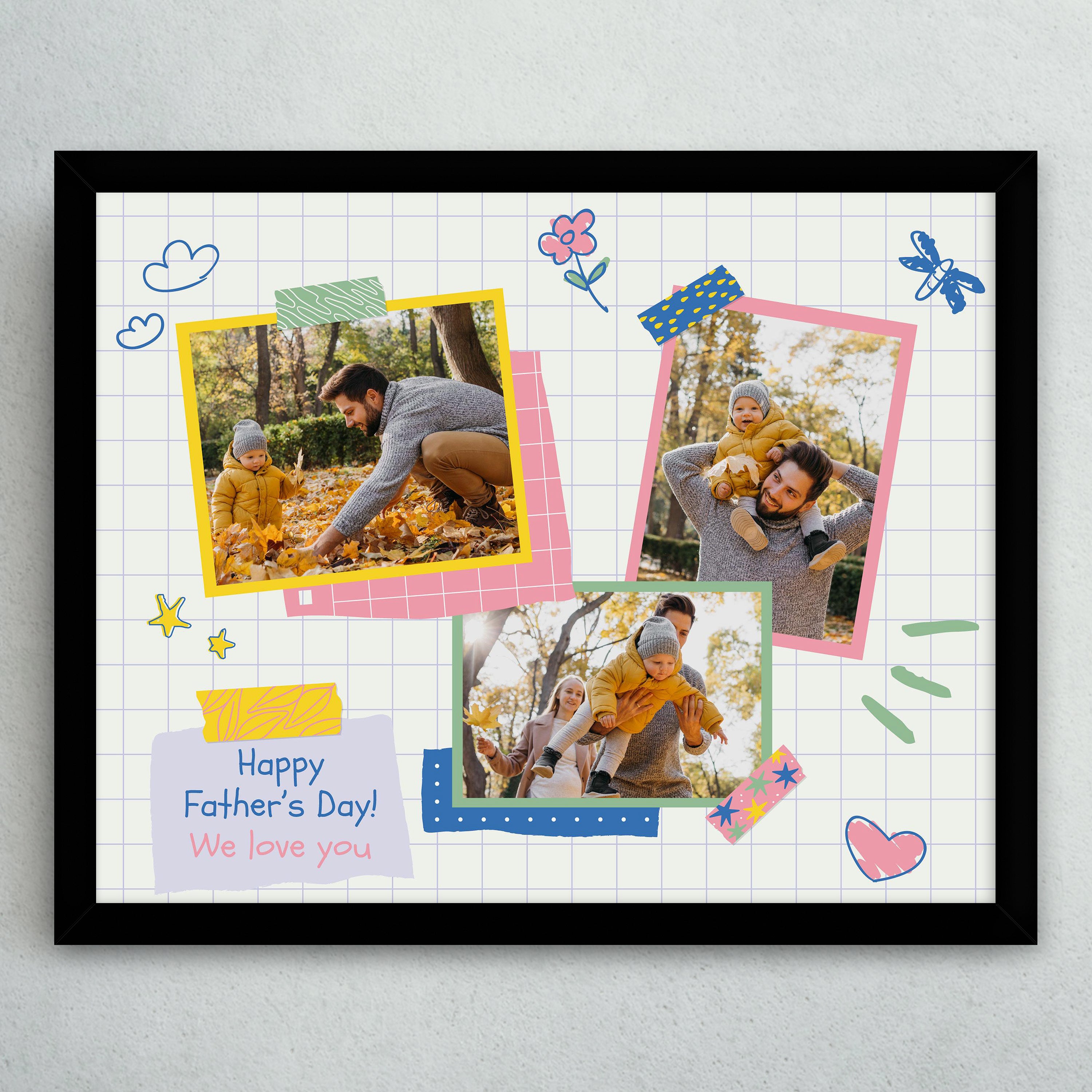 Memory Layout Happy Father Day Photo Collage