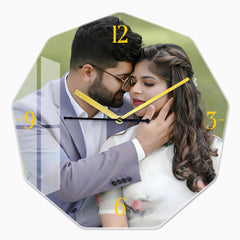 Personalized Acrylic Wall Clock with Nanagon Shape