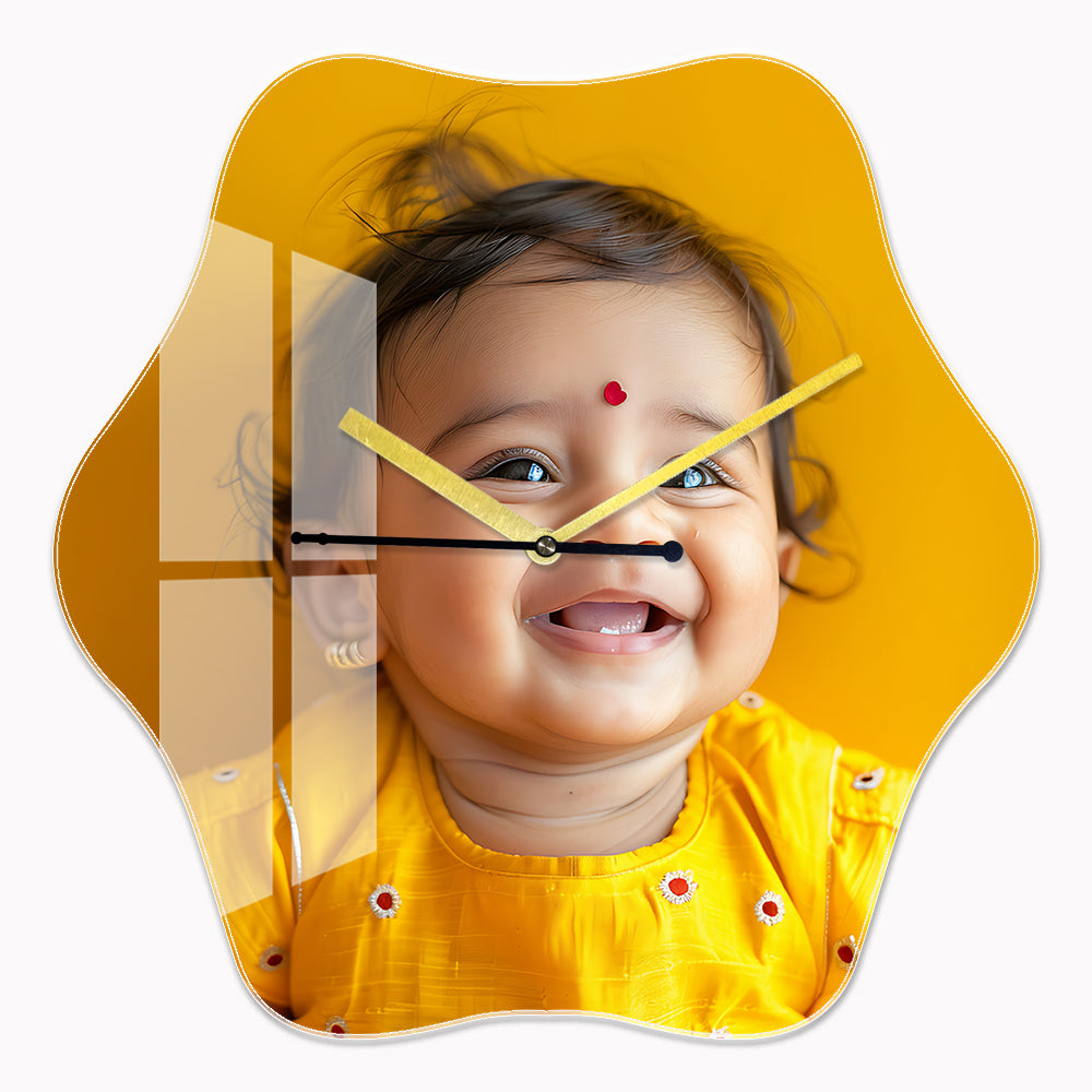 Personalized Acrylic Star Shape Wall Clock – Custom Photo Clock ...