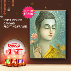 Gautam-Buddha- Canvas Float Frame-18"X24"