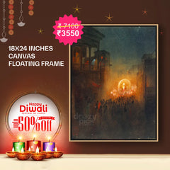 Pratima-Visarjan- Canvas Float Frame-18"X24"