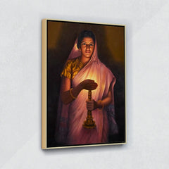 Glow of Hope SL Haldankar - Canvas Float Frame-18"X24"