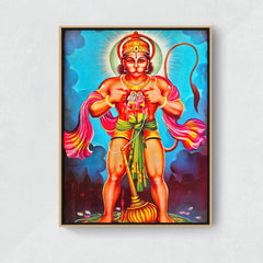 Hanuman- Canvas Float Frame-18"X24"