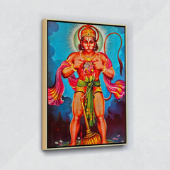 Hanuman- Canvas Float Frame-18"X24"