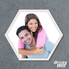 Personalized Hexagon Single Horizontal Frame