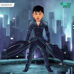 Krish as a Kid Caricature Art