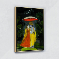 Kangra Miniature Painting- Canvas Float Frame-18"X24"